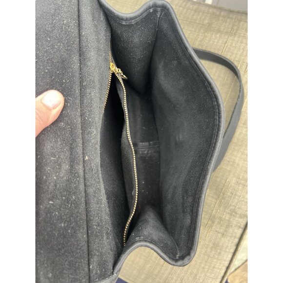 Vintage 90s Coach Black Willis crossbody satchel preppy bag J9C-9927 gold - Picture 11 of 16